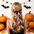 thumbnail image 5 of Gqtwoy Wired Edge Halloween Ribbon with Ghost Skull Bleeding Eye Print, 5 Yards Spooky Polyester Decor Trim, DIY Craft Supply for Wreath Bow Gift Wrapping Party Gothic Home Ornament, 5 of 6