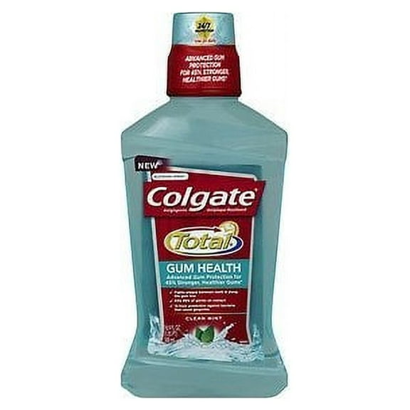 Colgate Total Gum Health Antiplaque Mouthwash, Clean Mint 16.9 Fl Oz (Pack of 2)