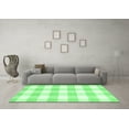 thumbnail image 3 of Ahgly Company Indoor Rectangle Checkered Emerald Green Modern Area Rugs, 4' x 6', 3 of 4
