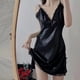 thumbnail image 1 of Pijamas sexys para mujer, ropa interior privada, camisón de encaje con tirantes en la espalda, pijamas finos de verano puro, 1 of 5