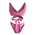 thumbnail image 3 of Traje de baño cómodo sin aros para mujer con almohadilla en el pecho con cuello cruzado y hombros inclinados OAVQHLG3B Store  lin121212, 3 of 3