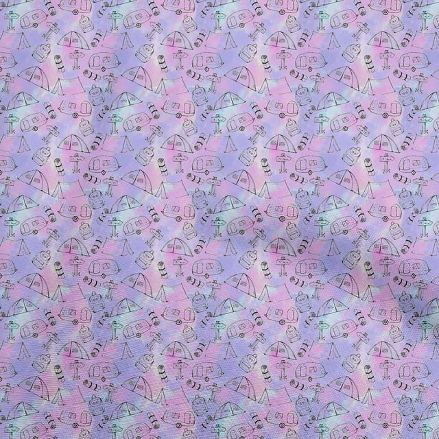 oneOone Velvet Purple Fabric Travel Craft Projects Decor Fabric Printed By The Yard 58 Inch Wide