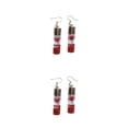 thumbnail image 4 of Qarigey 1 par de pendientes de gota para mujer, pendientes colgantes de botellas de cristal con flores a la moda, joyería para oreja de aniversario para Rojo 2piezas Qarigey CBP308080, 4 of 6