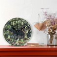 thumbnail image 2 of Yayeee 10" Wall Clock Battery Operated Quartz Round Silent Non-Ticking Home Decor, Green Forest Scene, 2 of 6