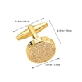 thumbnail image 2 of unbranded 1Pair Golden Cuff Links Mens Rhinestone Jewelry for Business and Formal French Shirt, 2 of 8