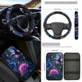 thumbnail image 3 of Jeiento Hummingbird Car Seat Cover Full Set, Flower Front and Back Seat, Floor Mat, Steering Wheel, Armrest, Seatbelt Strap, Decorative Auto Interior Accessories, Purple, 17 Pack, 3 of 6