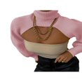 thumbnail image 1 of Chandail Femme Col Haut Manches Longues Bouffantes Tricot, 1 of 9