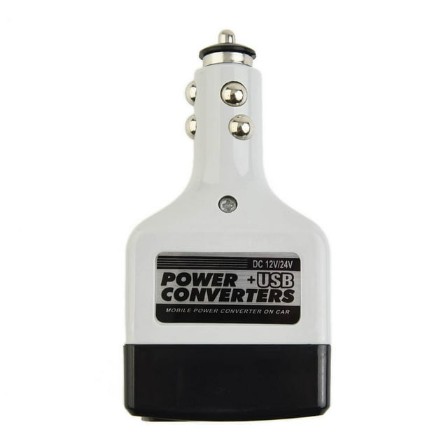 Convertisseur de Puissance Double Usage pour Voiture s'Adapte à la Tension DC et Supporte les Appareils USB