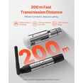 thumbnail image 5 of 4-Piece DMX Wireless Stage Light Receiver Transmitter Kit with Rechargeable Battery, Silver, 5 of 11