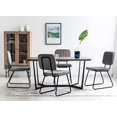 Kithkasa Dining Chairs Set of 4, Modern Industrial Velvet Upholstered, Metal Legged, Gray 
