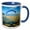 Blue/White, variant on 3drose, Paraglider, Extreme Sport, Dalyan, Koycegiz, Mugla, Turkey-as37 Aka1304 - Ali Kabas, 11oz Two-tone Black Mug