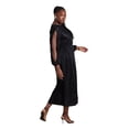 thumbnail image 3 of ELOQUII Women's Plus Size Plisse Open Sleeve Dress, 3 of 4