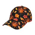 thumbnail image 1 of Balery Thanksgiving Turkey 1 Gorra de béisbol de tamaño ajustable para correr, entrenar y actividades al aire libre. Gorra de papá para todas las estaciones., 1 of 6