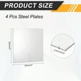 thumbnail image 2 of 4 Pcs 3/32" Hot Rolled Steel Sheets, 2" x 2" Steel Plate Base Metal Sheet for Structural Support Construction Boards Industrial Use Machinery Manufacturing, Silver, 2 of 6