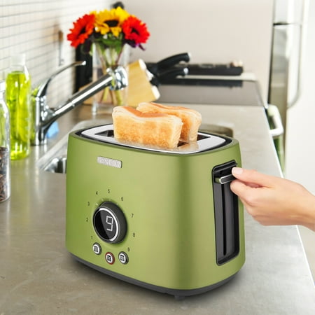 Sencor - 2-Slice Wide-Slot Toaster - Light Green