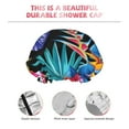 thumbnail image 5 of Balery Tropical Palm Leaves Shower Caps, Double Layer Waterproof Shower Cap, Double Layers Reusable Shower Cap With Soft Comfortable For Long Thick Hair Soft Bath Shower Hair Caps, 5 of 9