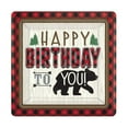 thumbnail image 1 of Amscan Square Paper Lumberjack Party Plates (Pack of 8), 1 of 2