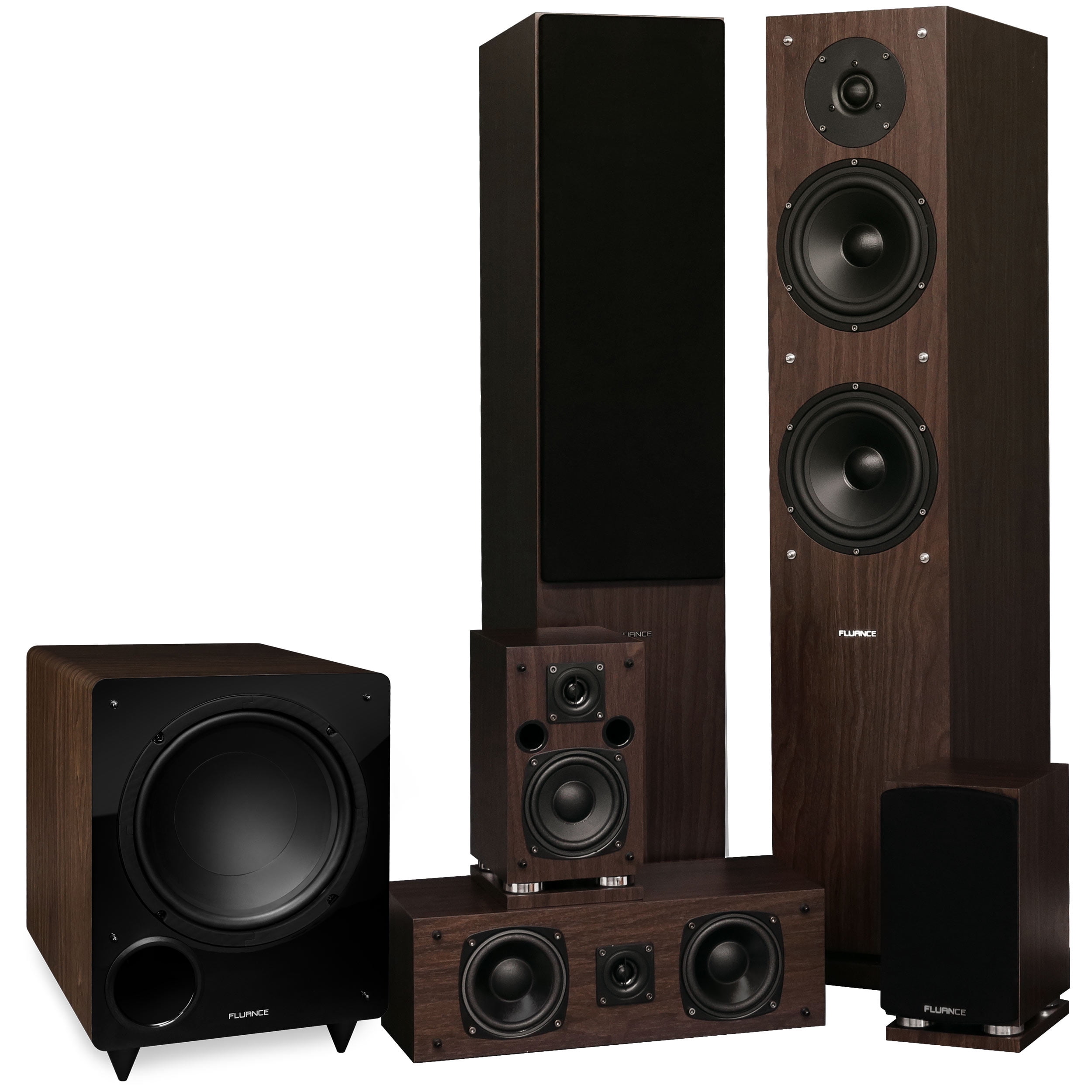 Fluance Elite Series Surround Sound Home Theater 5 1 Channel Speaker Fluance Elite Series Surround Sound Home Theater 5 1 Channel Speaker System Including Three Way Floorstanding Center Rear Speakers And A