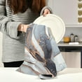 thumbnail image 6 of Grey Marble Swirl Golden Agate Kitchen Towel, Dish Towels Quick Drying Tea Towels Absorbent Hand Towels for Kitchen Sink Dinner Table 28 x 18 Inches, Set of 6, 6 of 7