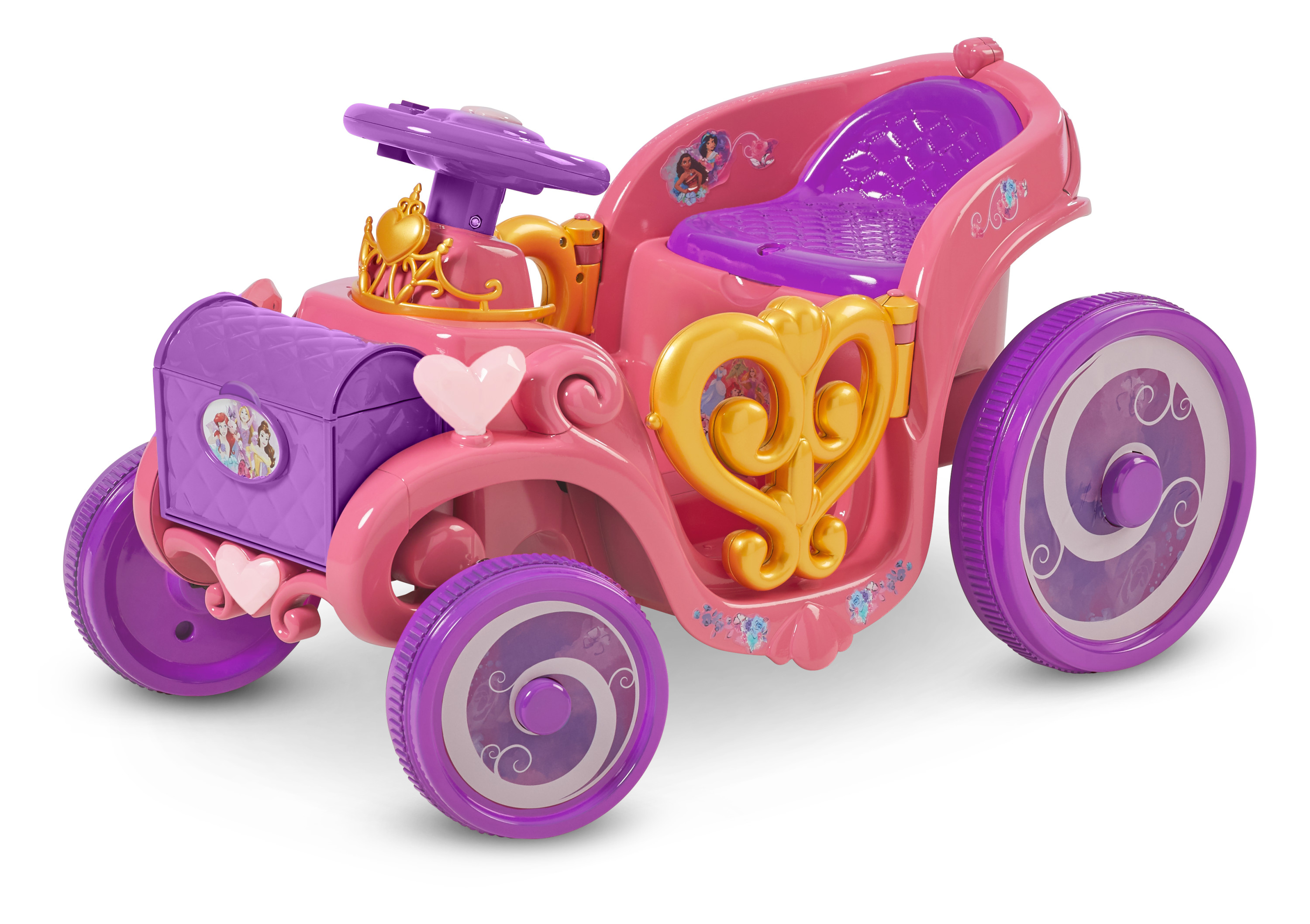 Disney Princess Enchanted Adventure Carriage Quad, 6-Volt Ride-On Toy by Kid Trax, ages 18-30 months, pink - image 8 of 8