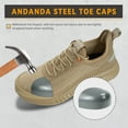 thumbnail image 2 of ANDANDA Safety Trainers, Safety Shoes Men Women Slip on Safety Shoes with Steel Toe Cap Lightweight Waterproof Non Slip Breathable，Anti-Static & Puncture-Proof, 2 of 7