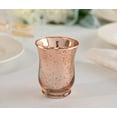 thumbnail image 2 of Lillian Rose 4pc Set Copper Mercury Tulip Shaped Glass Votive or Tea Light Holders in Set of 4, 3"x3"x3.65", Metallic, 2 of 2