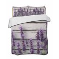 thumbnail image 2 of Quilts Twin XL Size, Spring Lavender Floral Soft Comforter Bedding Set for Bed, Botanical Flower Vintage Wood Grain Lightweight Quilted Bedspread with Pillow Cover(2 Pieces), 68x98 Inch, 2 of 6