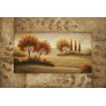 thumbnail image 2 of Marcon, Michael 32x23 Gold Ornate Wood Framed with Double Matting Museum Art Print Titled - Luminous Vistas I, 2 of 4