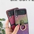 thumbnail image 4 of Decase Compatible Glitter Case For Samsung Galaxy Z Flip 4 5G Case with Diamond Ring,Luxury Glitter Bling Crystal Shockproof PC Case Cover,Phone Case for Samsung Galaxy Z Flip 4 Case, Purple, 4 of 9