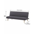 thumbnail image 2 of Sofá Cama Convertible Moderno Tapizado en Tela con Patas de Madera | Sillón Futón Reclinable, 2 of 5