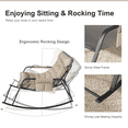 thumbnail image 4 of PORKISS Rocking Chair, Upholstered Glider Rocker Accent Ergonomic Lounge Chair, Recliner Armchair with Side Pocket, Comfy Side Living Room Chairs, Off White, 4 of 11