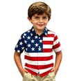 thumbnail image 4 of CONZONE 250Th Anniversary Usa T Shirts For Child Kids Boys Lapel Independence Day Graphic Prints Short Sleeve Comfortnable Tops Red5 Size 6-7 Years, 4 of 4
