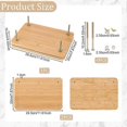 thumbnail image 2 of Wooden Book Press Tools Rectangle Wooden Binding Press Book Portable Wooden Book Press Bookbinding with 4 Pcs Screws for Bookbinding Supplies 11.6x7.9, 2 of 5