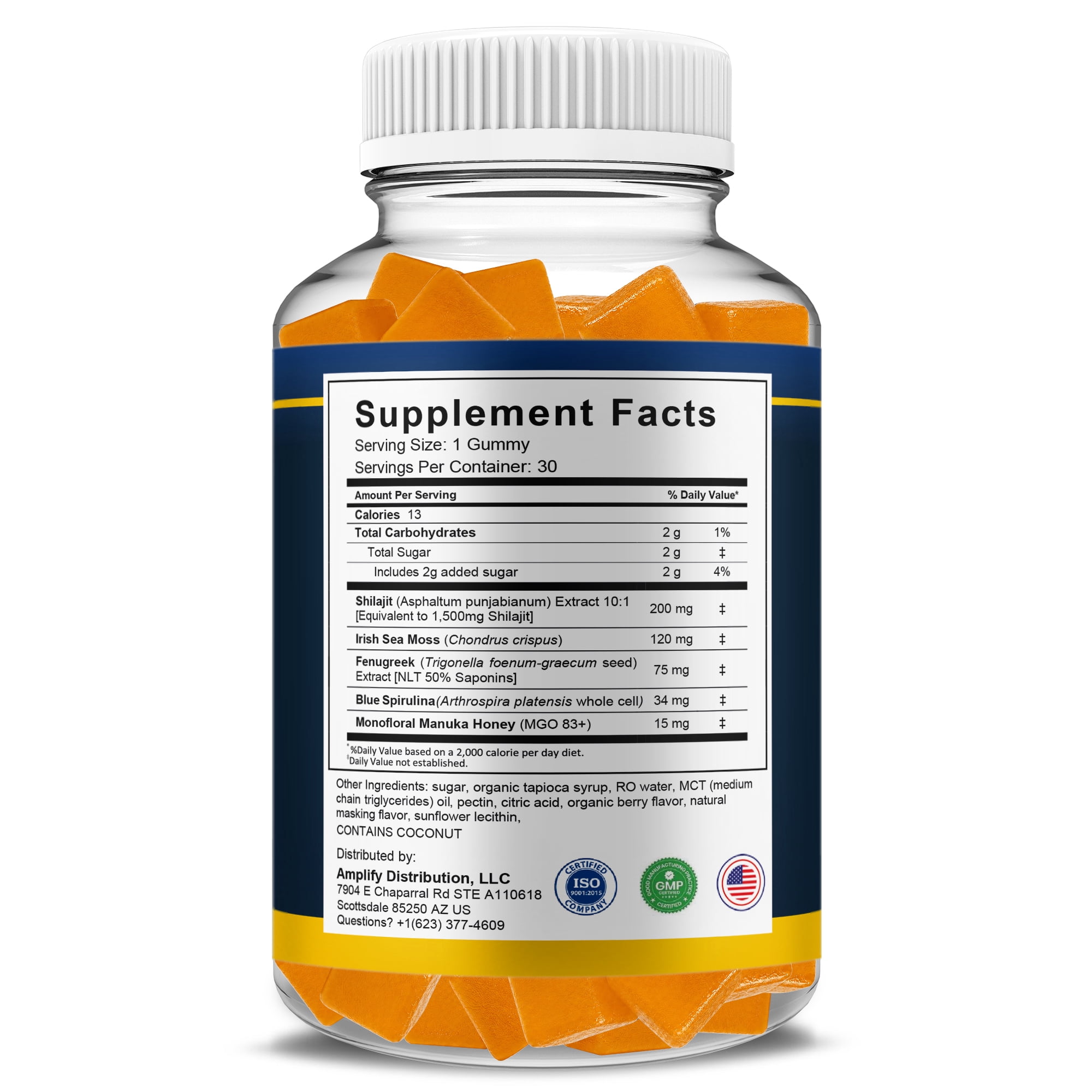 (5 Pack) JellyBlue Advanced Gummies, Jelly Blue Male Supplement (150 Gummies)