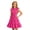 00-Hot Pink606, variant on WOYY Girls Ruffles Sleeveless Tiered Dress Casual Party A-Line Midi Sundress, Sizes 5-14