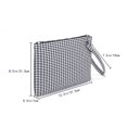 thumbnail image 5 of Bolsa de embrague de cuero de moda de sobre de impresión de mano de PU para mujer (negro) Likrtyny Para Estrenar, 5 of 5