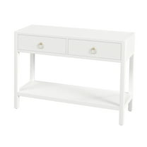 Lark 44" Wood Console Table in White 5676304