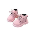 thumbnail image 3 of REDARER Kids Short Boots Fashion Martin Style Side Zipper Soft Sole Comfortable Leather Ankle Booties Unisex Everyday,Size:3-3.5 Years, 3 of 7