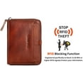 thumbnail image 4 of CHANPINCL Cartera de Cuero Genuino para Hombre con Zíper, RFID, Segura, de Gran Capacidad, Multi-tarjeta, Carteras de Cuero para Hombre y Tarjeta de Extracción (Marrón Amarillento), 4 of 7