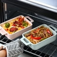 thumbnail image 2 of STRANDCHIC Pink Ceramic Bake Bowl Oven Safe Small Baking Tray Home Use 1Set, 2 of 6