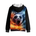thumbnail image 5 of Xoenoiee Soccer Fire Cloud Print Zip Up Hoodies with Pocket for Boys Toddler Hooded Sweatshirts with Pockets Long Sleeve Fleece Jacket Sweaters Casual Jumper Coat Athletic Clothes, S, 5 of 7