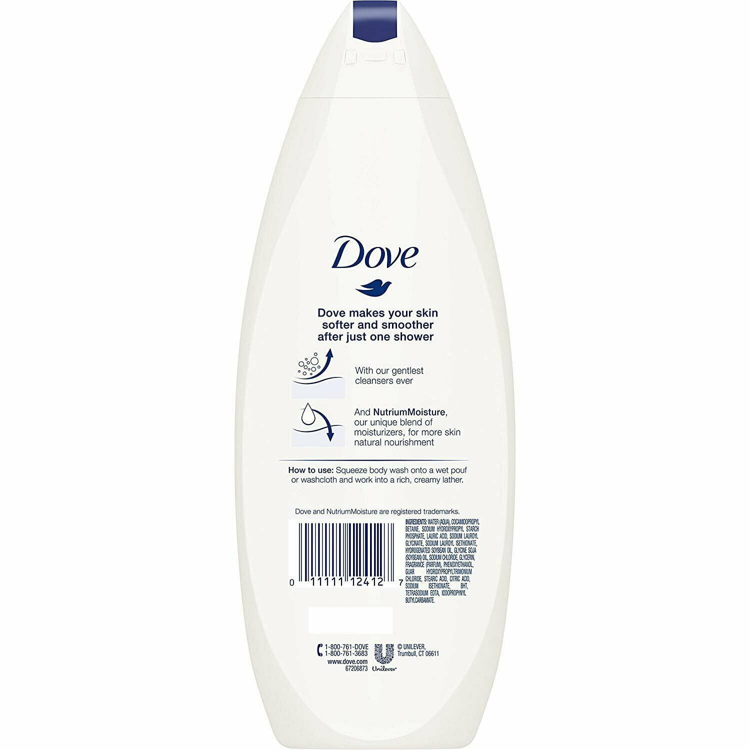 Dove Deep Moisture Nourishing Body Wash, Sulfate-Free, 12 oz, 9 Pack