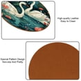 thumbnail image 5 of Swan 6PCS Round Coasters, Microfiber Leather Cup Coasters Set of 6, 11x11 cm/4.3x4.3 in Drink Coasters for Home Decor, 5 of 6