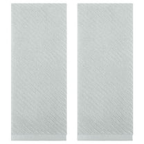 Unique Bargains Solid Striped Decorative Hand Towels Set of 2 Grey 14" x 30"