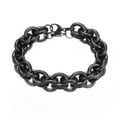 thumbnail image 3 of EOEMY 11/13/15mm Heavy Black Stainless Steel Rolo Link Chain Bracelet For Men Women-13mm-7.5 Inches Bracelet, 3 of 5