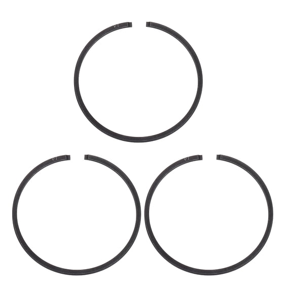Uxcell 3pcs Piston Rings 43mm x 1.2mm Standard Metal Engine Piston Ring for Chainsaw Replacement Parts, Black