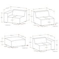 thumbnail image 6 of Rex 3-Seater Modular Sofa and Ottoman Set in Genuine Leather, 6 of 14