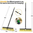 18 Inches Push Broom Outdoor Heavy Duty Broom with 63" Long Handle for