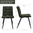 thumbnail image 5 of Duhome Velvet Dining Chairs Set of 4, Modern Dining Room Chairs with Metal Legs Kitchen Chairs Side Chairs for Living Room Kitchen, Green, 5 of 8