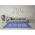 thumbnail image 3 of Ahgly Company Indoor Square Oriental Blue Traditional Area Rugs, 4' Square, 3 of 4